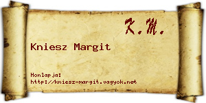 Kniesz Margit névjegykártya