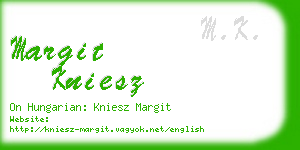 margit kniesz business card